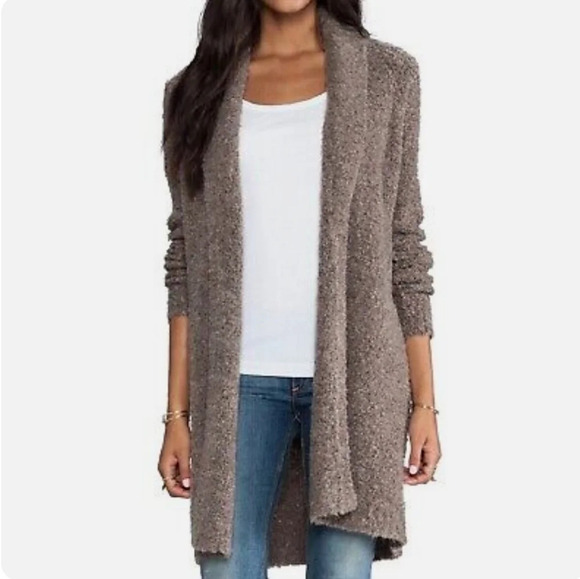 JOIE Wendi Soft Oversized Bouclé Open Cardigan Sweater - Picture 1 of 7